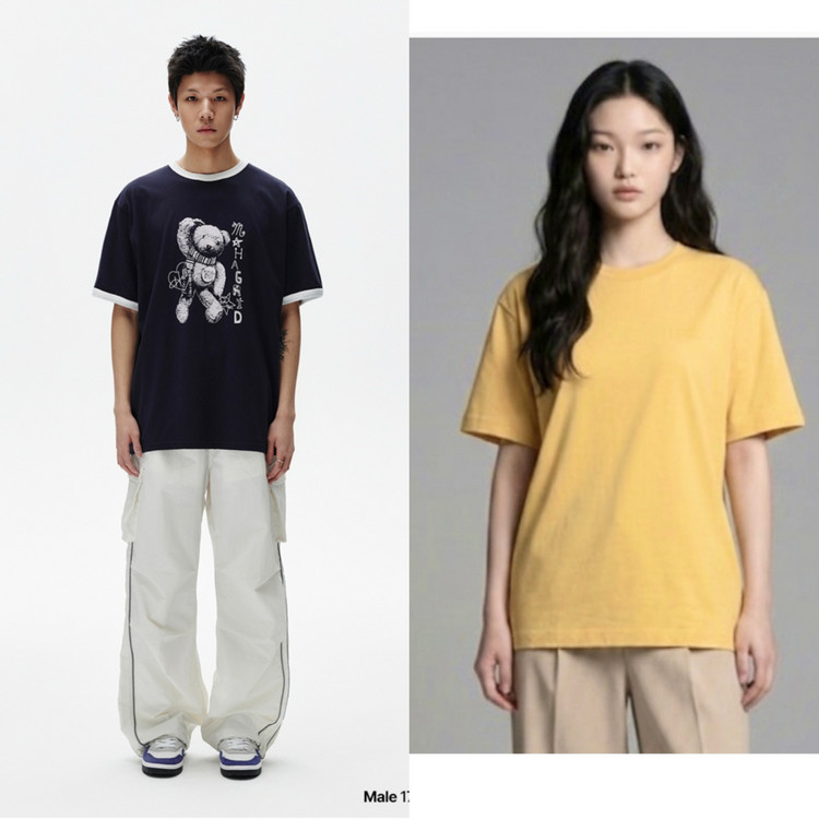 마하그리드 반팔티+라이풀미니멀가먼츠 반팔티 2개 이미지