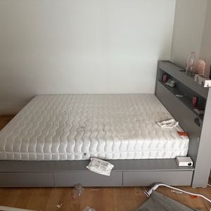 퀸 매트리스+침대프레임 세트 이미지