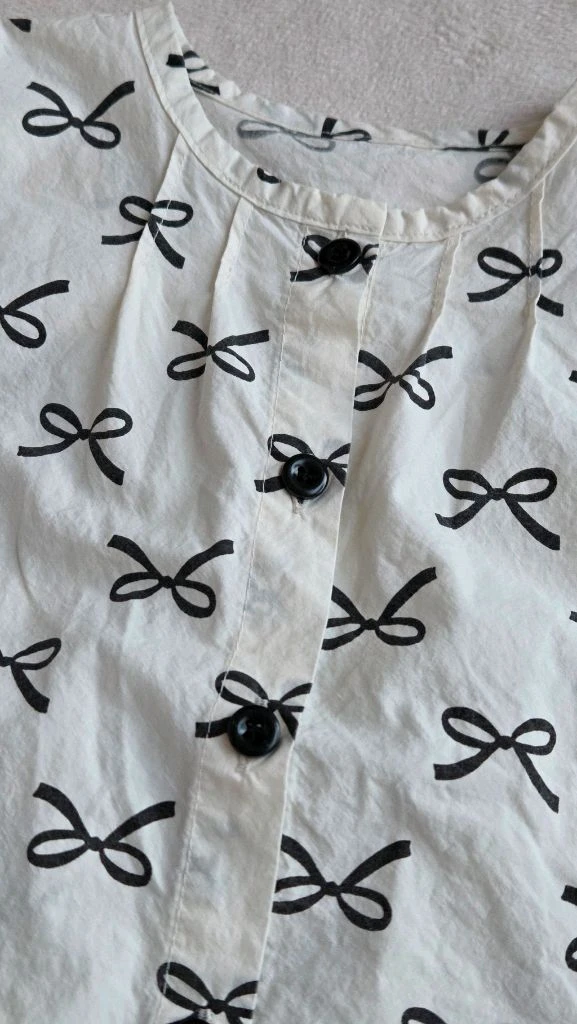 dearu 디어유 리본 블라우스+ 반바지 세트 S (착샷0) 결혼식하객룩 아기정장 이미지