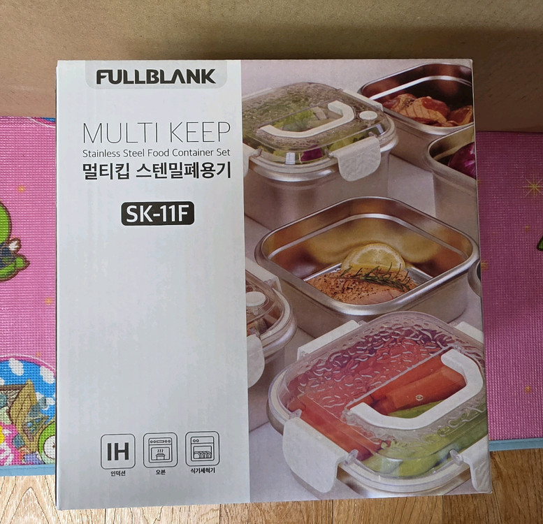 새제품-냄새없는무연마제 멀티킵 스테인리스 밀폐용기 1800+2300 6개 이미지
