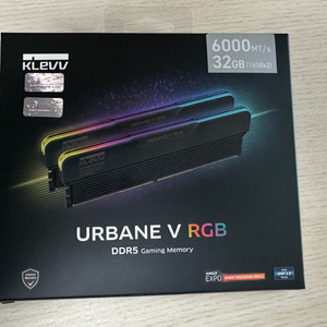 에센코어 클레브 DDR5-6000 CL30 URBANE V RGB 블랙 패키지 서린 (32GB(16Gx2)) 이미지
