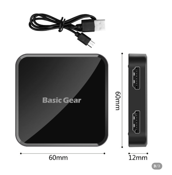 베이직기어 4K 동시출력 HDMI 분배기 미개봉 새상품 판매합니다. 이미지