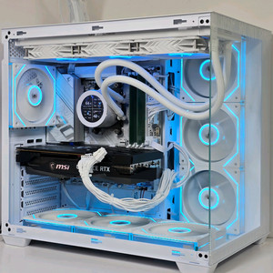 (새제품 반본체 수랭 화이트)9800X3D, B850M WIFI, 16GB, 수랭쿨러, 방송게이밍컴퓨터본체 이미지