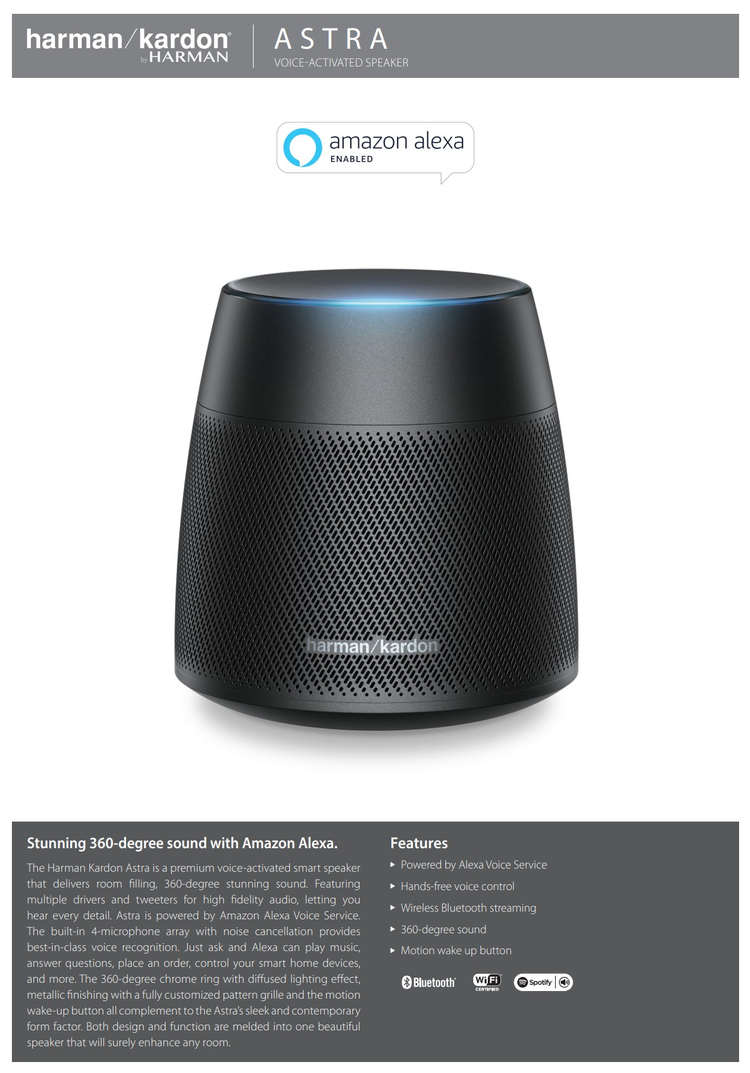하만카돈 아스트라 블루투스 스피커 Harman Kardon Astra 판매 이미지
