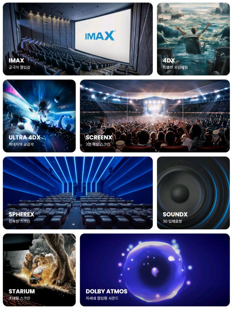 메가박스 CGV 특별관 마이클 아이맥스 군체 IMAX 만달로리안 4DX 스크린X 스위트박스 돌비 용산 할인관람 이미지