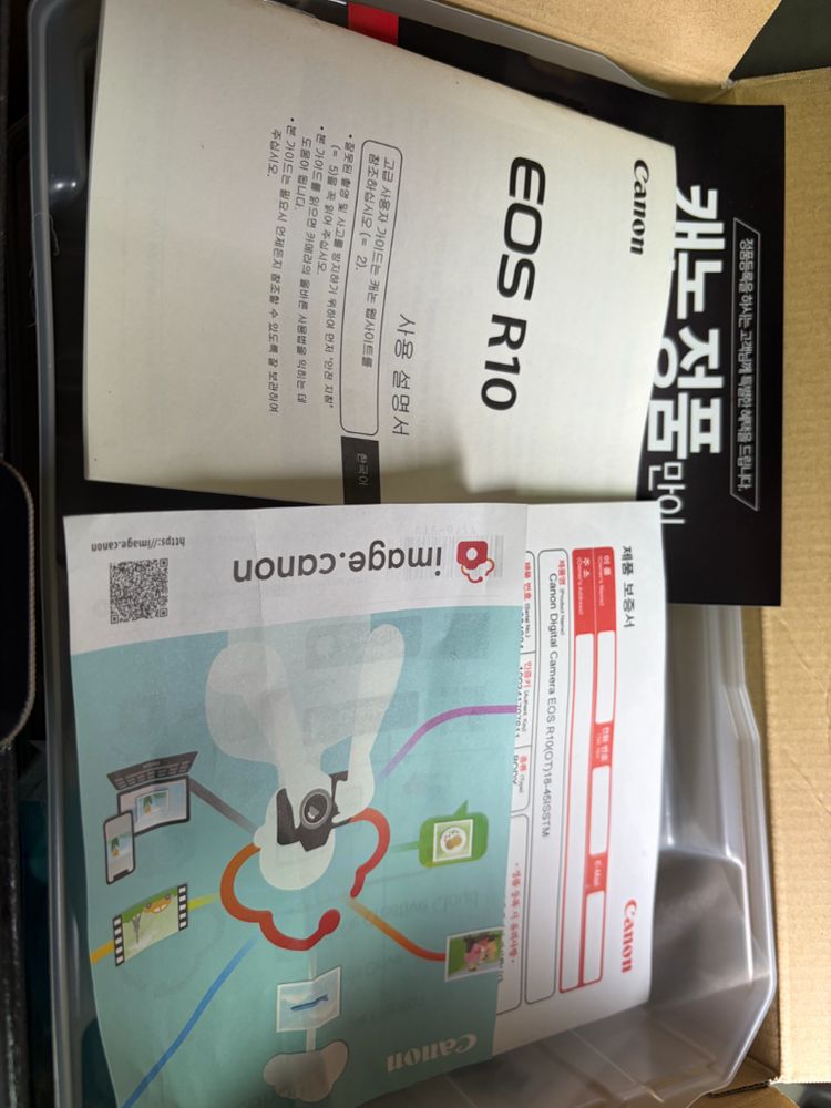 캐논 EOS R10 18-45 KIT 번들킷 풀박스 이미지