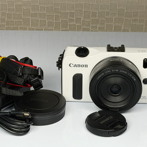캐논 EOS M 바디 + EFM 22mm 미러리스 레트로 빈티지 카메라 이미지