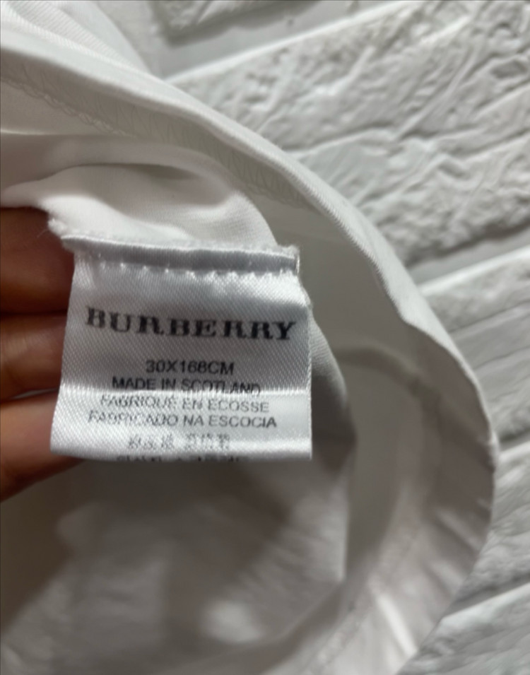 Burberry 버버리 체크카라 화이트 반팔 카라티 버버리 폴로티 이미지