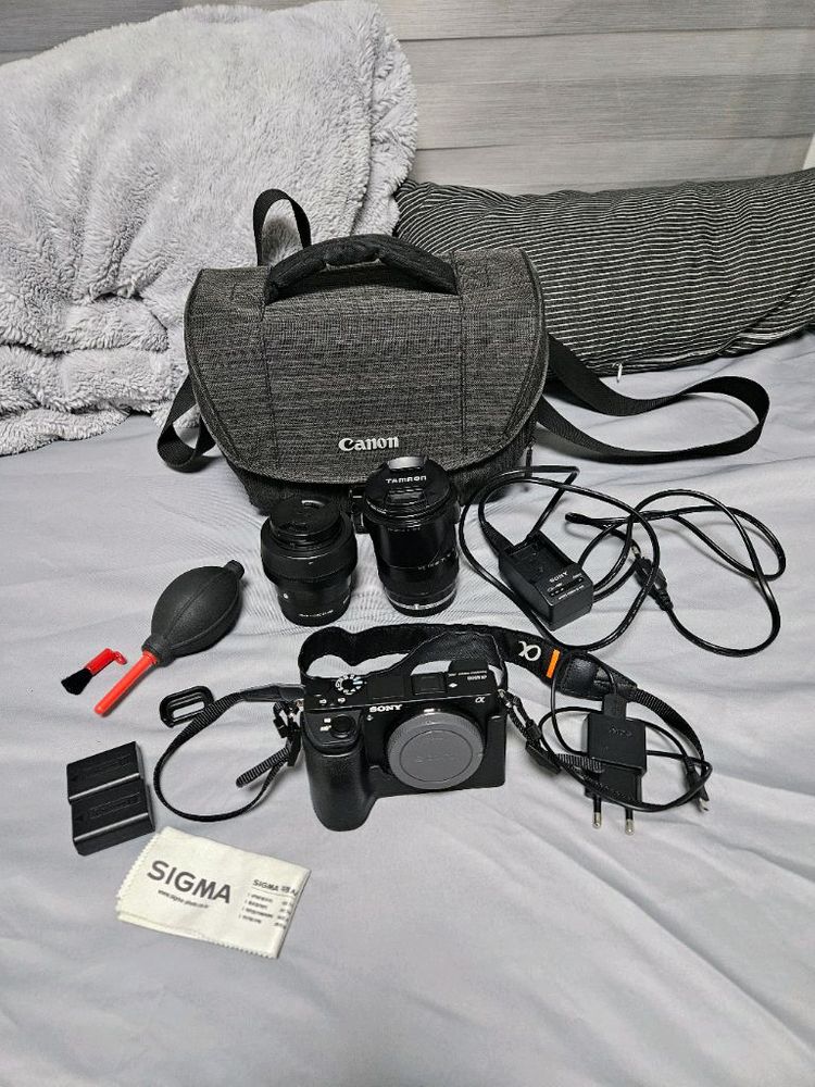 [가격인하 풀박스] 소니 a6500 미러리스 카메라 + 시그마 30mm F1.4 + 탐론 18-200mm 렌즈 이미지