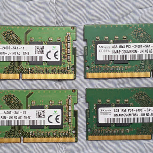 하이닉스 DDR4 2400T 8GB 노트북 메모리 4개 이미지