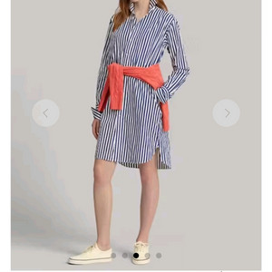 40만원대 폴로 랄프 로렌(Polo Ralph Lauren)의 여성용 스트라이프 코튼 셔츠 원피스 이미지