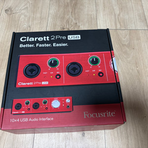 포커스라이트 clarett 2pre USB 오디오 인터페이스 판매 이미지