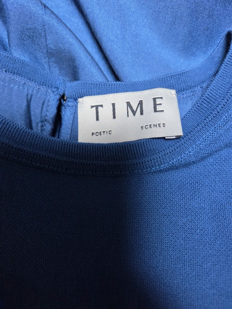 정가 64만 5천원! 타임 TIME 22 실크 블렌드 텍스처 블록 스트랩 원피스 (F) 이미지