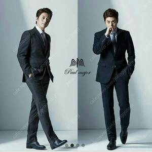 (정품) 홈쇼핑 PAUL MAJOR 남성 블랙 정장바지 #새상품# 이미지