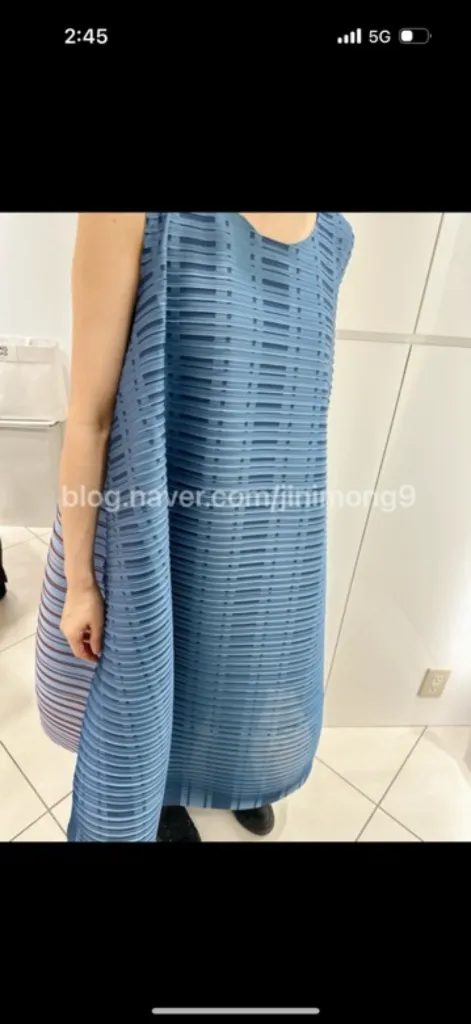 (새상품)플리츠플리즈 베지믹스 바운스 원피스 이미지