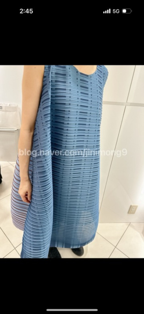 (새상품)플리츠플리즈 베지믹스 바운스 원피스 이미지