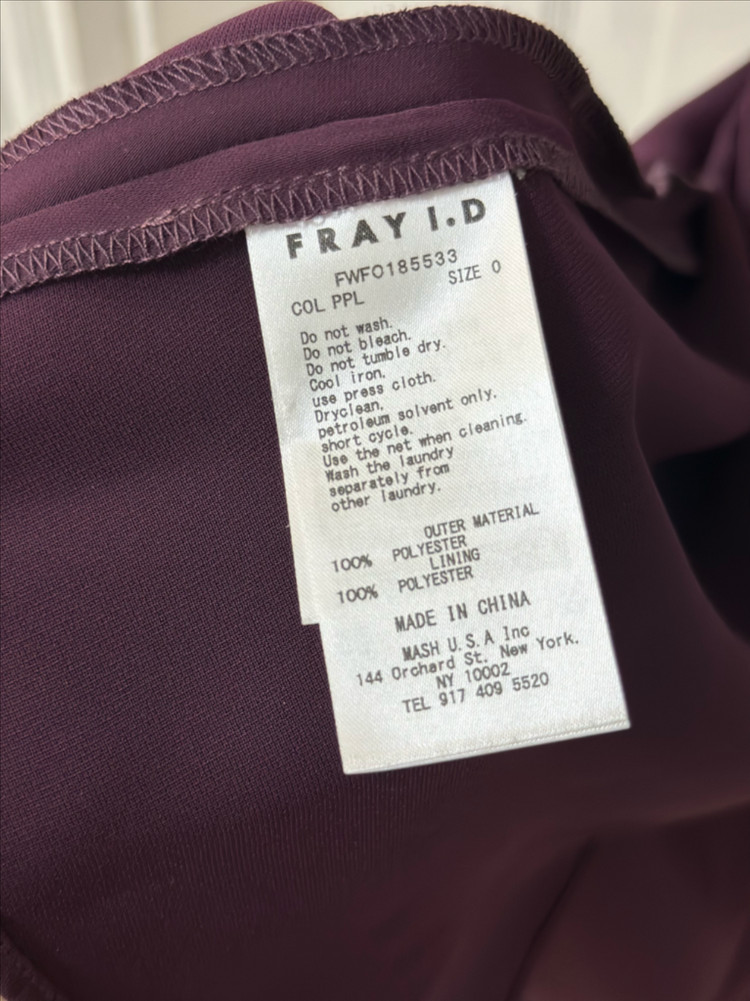 [FRAY I.D] 프레이아이디 퍼플 셔링 롱 원피스 새제품 이미지