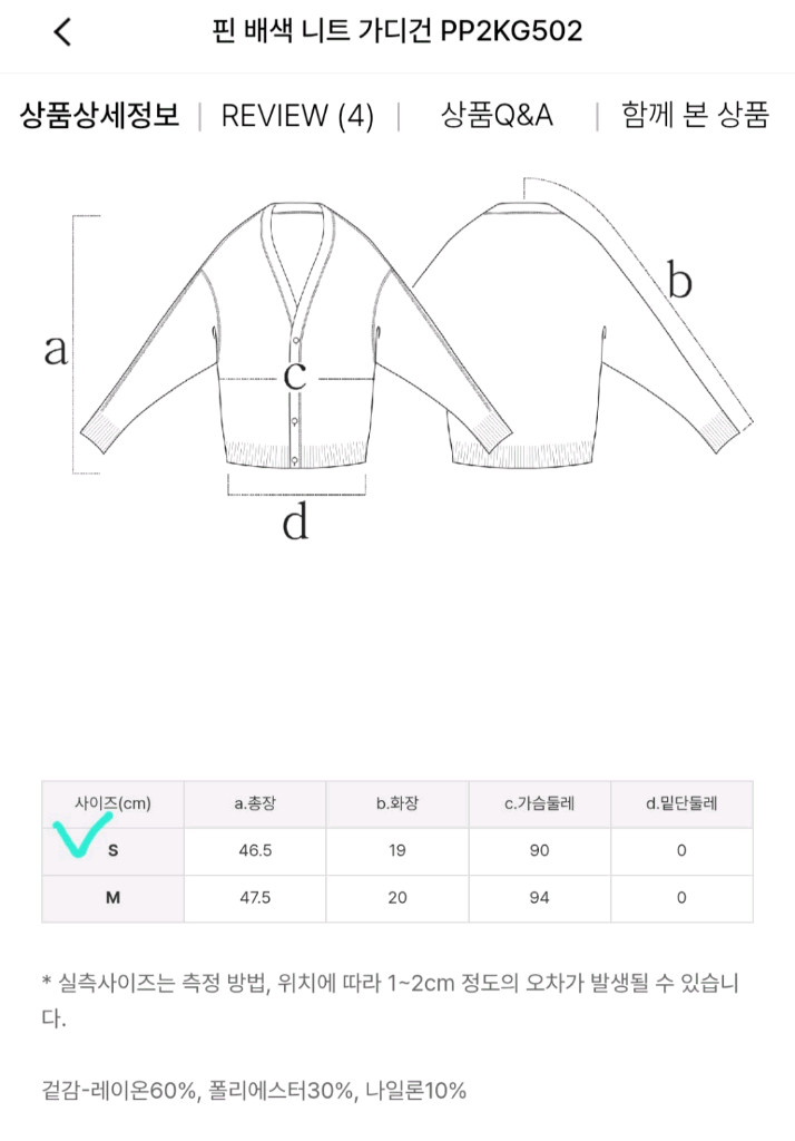 플라스틱아일랜드 반팔 배색 니트 가디건 화이트 이미지