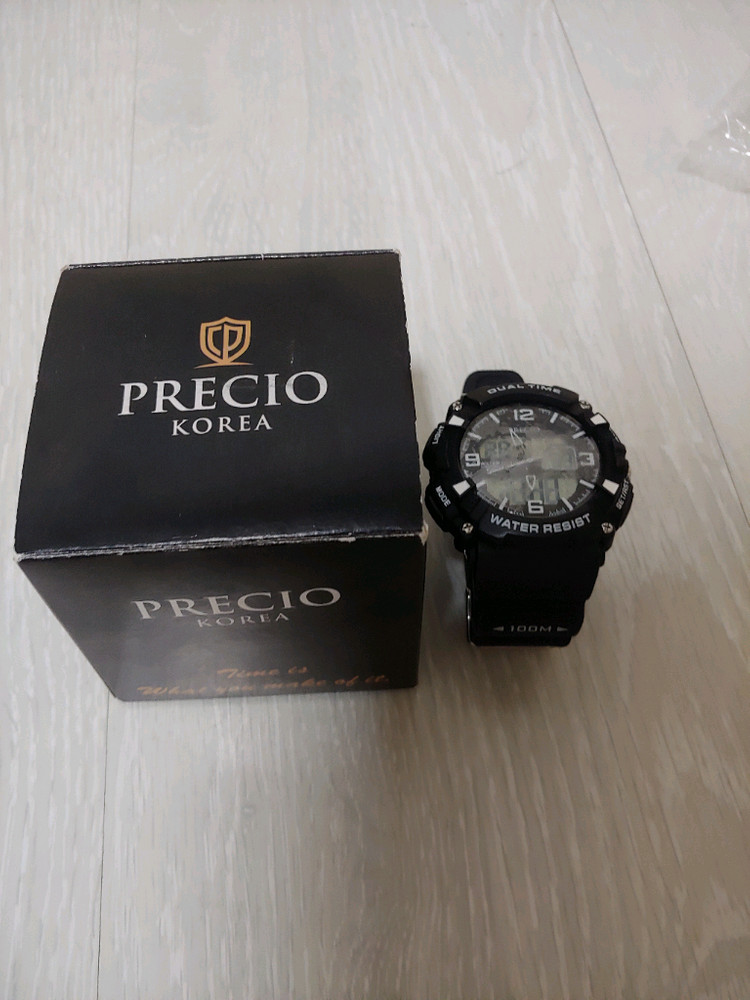 PRECIO KOREA 스포츠 시계 블랙 이미지