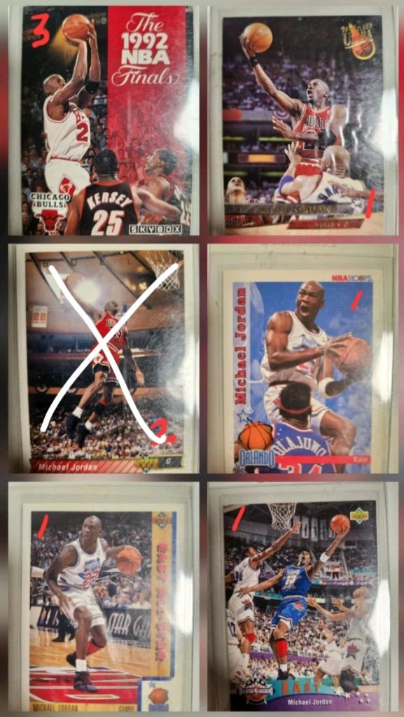 NBA 카드 마이클 조던 카드 모음 이미지