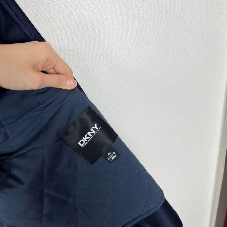DKNY 내피조끼 네이비 롱 자켓 코트 남40 95 라덴 빈티지 이미지