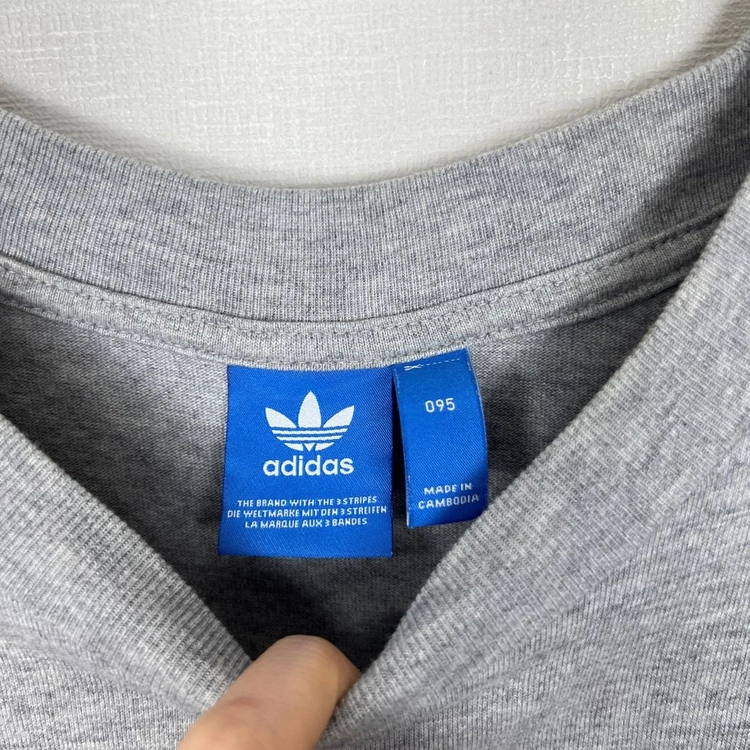 아디다스 트레포일 반팔 티 티셔츠 그레이 남M 95 라덴 빈티지 이미지