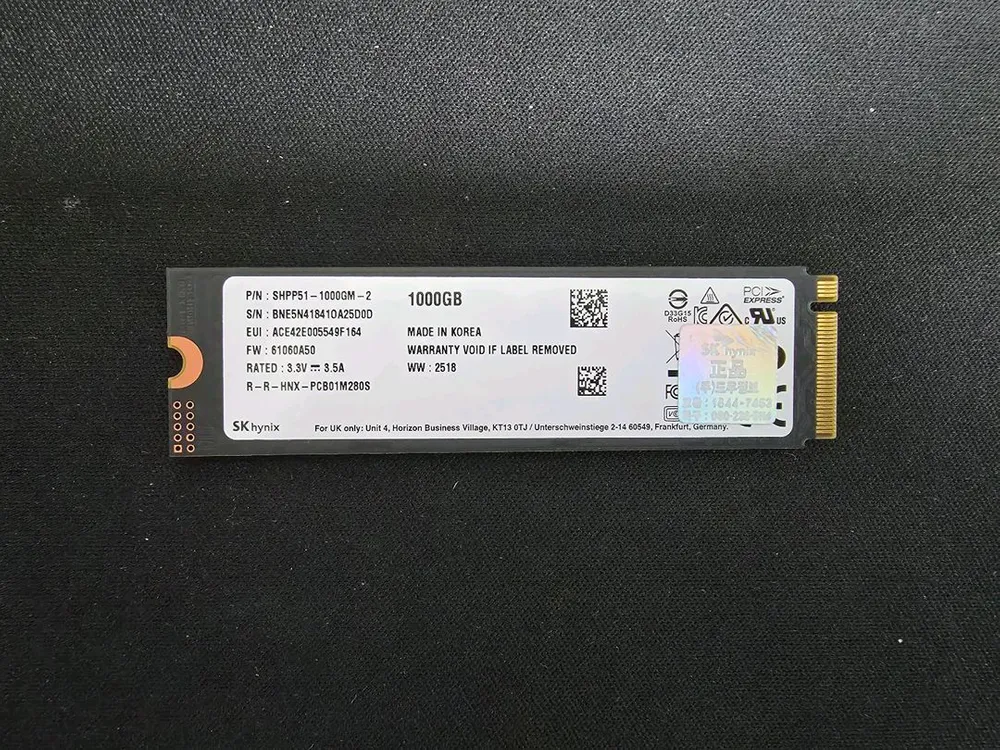 [미사용급/풀박스] SK하이닉스 Platinum P51 PCIe 5.0 NVMe M.2 SSD 1TB 이미지