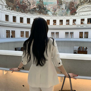 브론 아워글래스 하프 자켓 슬랙스 세트 이미지