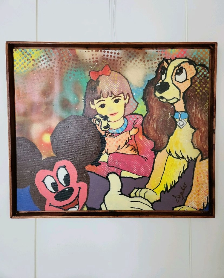 작가 팝아트그림(원화) 원목액자 선물 이미지