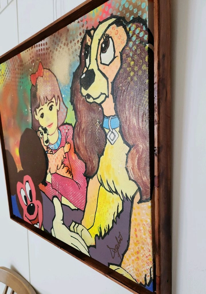 작가 팝아트그림(원화) 원목액자 선물 이미지