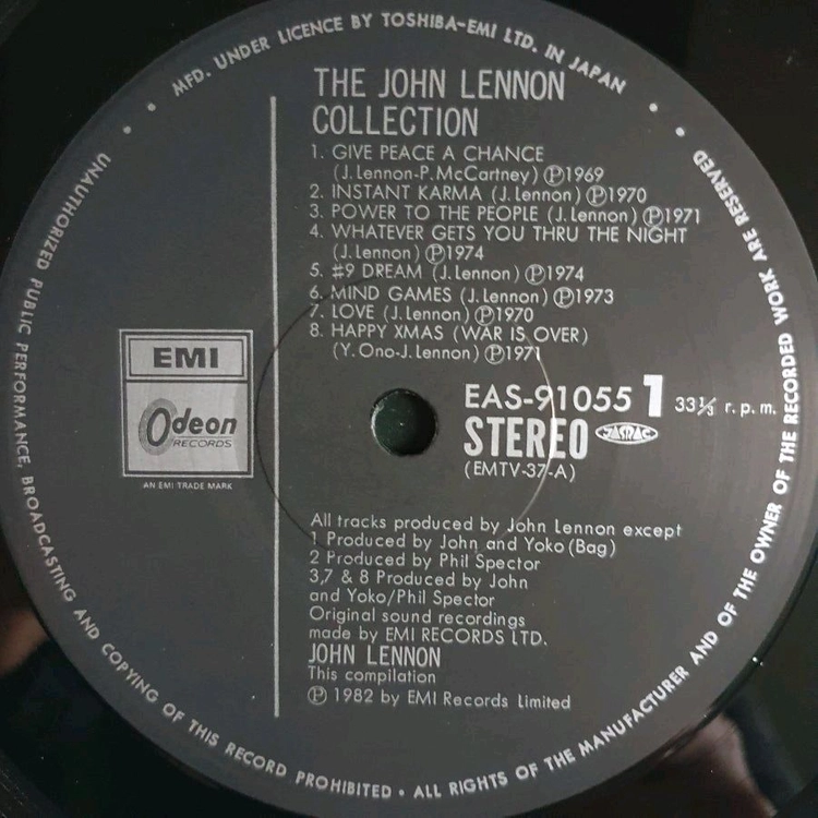 JOHN LENNON - COLLECTION LP(일본초반) 이미지
