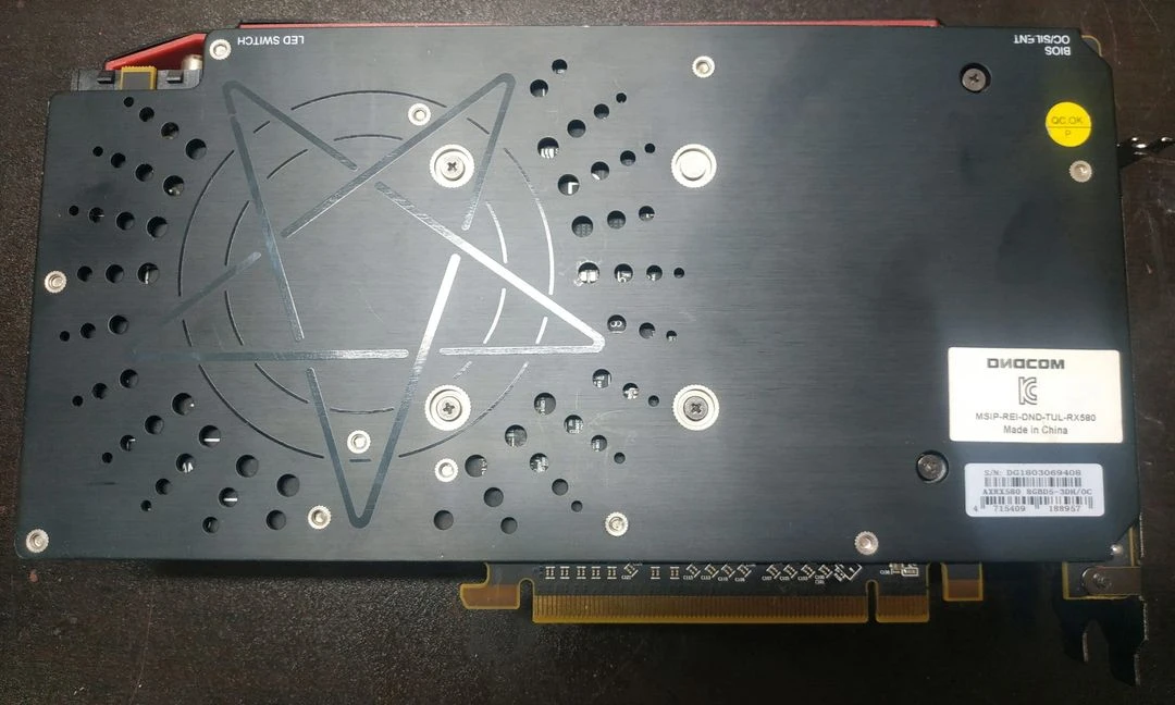 고장 부품용 RX 580 D5 8gb 그래픽카드 이미지
