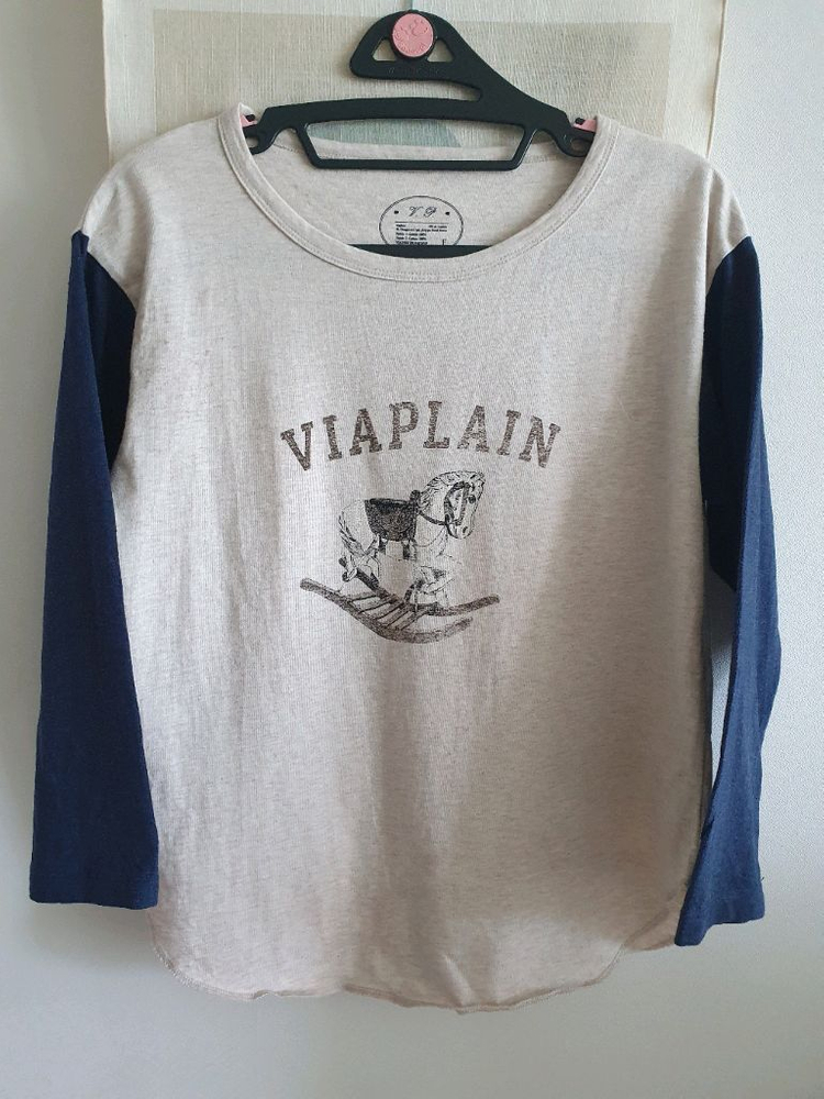 비아플레인 Via Ponny long sleeve T-shirt (Multi navy) 이미지