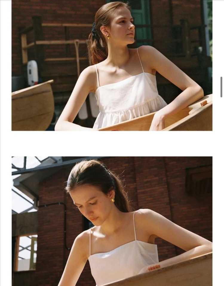 샵엠 베로니카 슬리브리스 화이트 s사이즈 veronica sleeveless 이미지