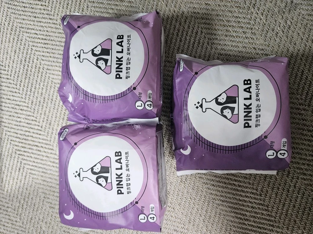 핑크랩 오버나이트 L 4개입 3팩 + 수페스 오버나이트 XL 5개입 1팩 이미지