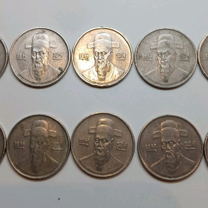 1984년 100원 동전 10개 일괄 이미지
