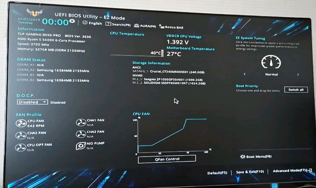 5600X + TUF B550-PRO 풀박스 / OCCT 테스트완료팜ㅍ 이미지
