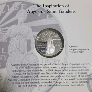 1996년 미국 국립 공동체 서비스 기념 은화 이미지