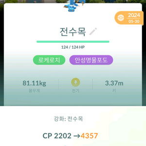 포켓몬고 2024 센다이 고페스트 로케이션 이로치 전수목 풀강 이미지