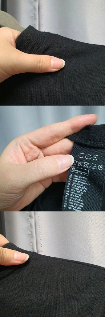 COS 코스 반팔 심플 코튼 롱 원피스 이미지