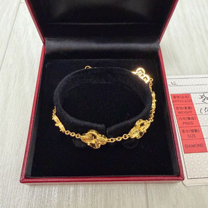 순금 클로버 팔찌 이미지