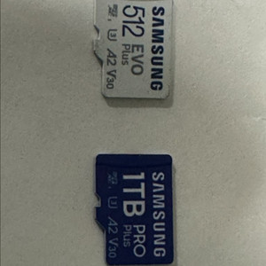 삼성 마이크로 SD카드 512GB EVO Plus와 1TB PRO Plus 이미지