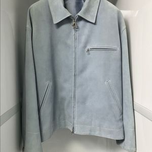 솔리드옴므 25ss 블루 에센셜 레더 스웨이드 자켓 48사이즈 이미지
