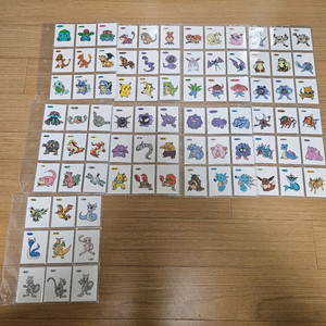 포켓몬 띠부씰 오리지널 1999년씰 초판및 신판 판매합니다 이미지
