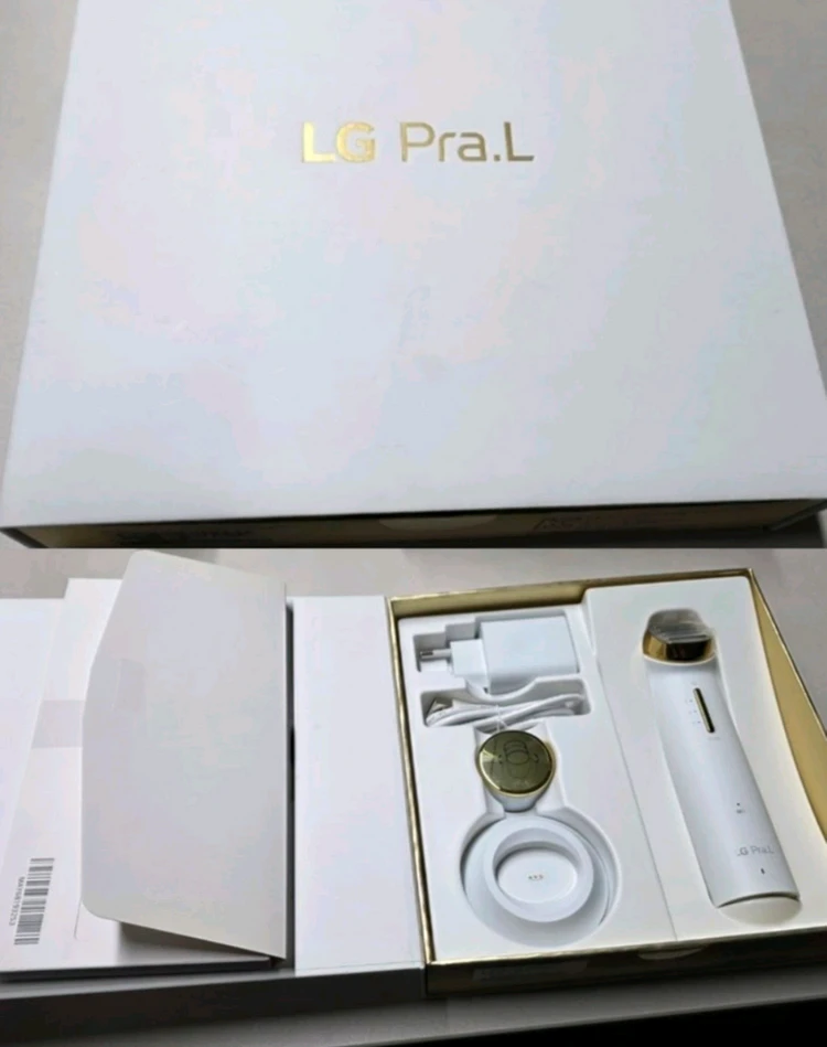 LG 프라엘 갈바닉 이온 부스터입니다.화이트색상과 핑크색상중 랜덤으로 가요거의 새상품 이미지