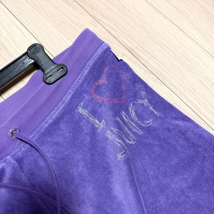 쥬시꾸뛰르 테리 트레이닝세트 보라색 퍼플타올y2k로우라이즈후드집업팬츠바지 이미지