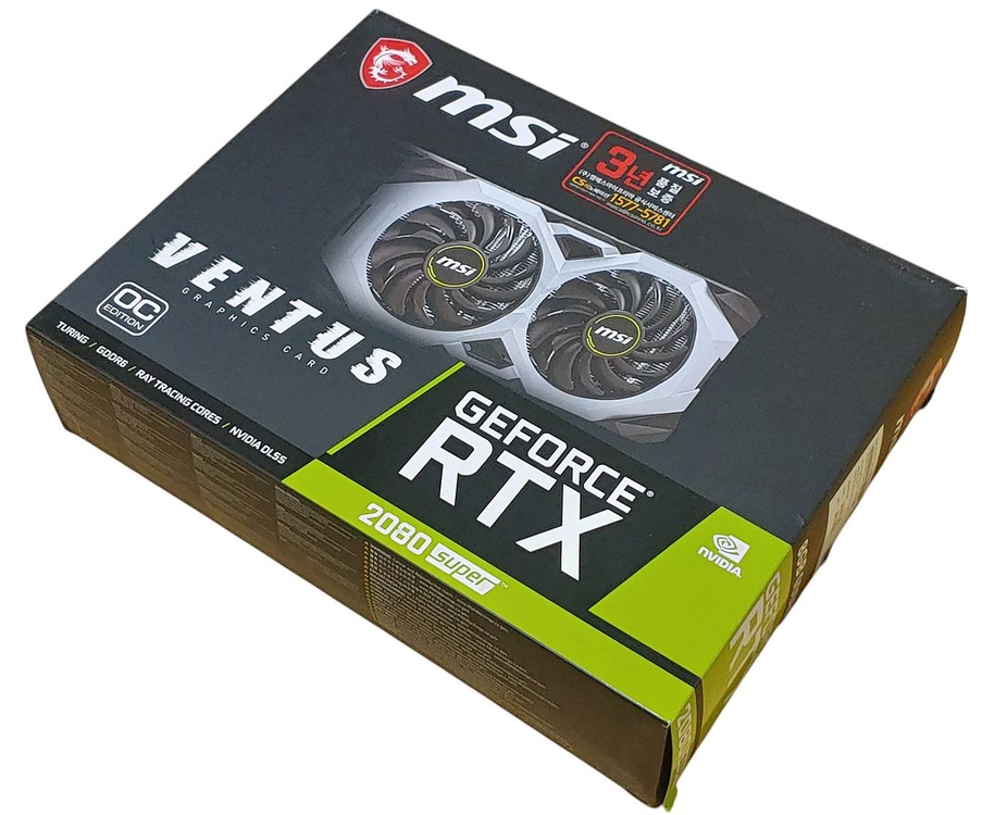 풀박스 MSI 지포스 RTX 2080 SUPER 벤투스 D6 8GB 그래픽카드 이미지