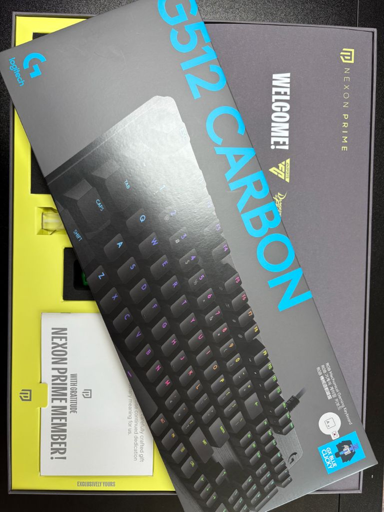 넥슨프라임 키보드+키캡세트 로지텍 G512 카본 이미지