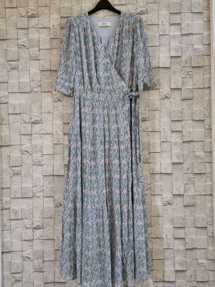 아떼바네사브루노 랩 불투명쉬폰 롱원피스 이미지