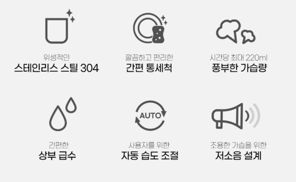 쿠첸 최고급 올스텐 수조 초음파 가습기 습도 대용량 정 이미지